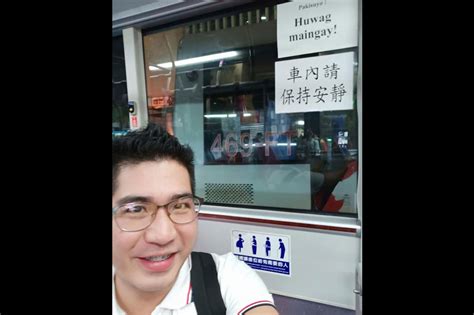 Taiwan bus posts ‘Huwag Maingay’ sign for Filipinos.